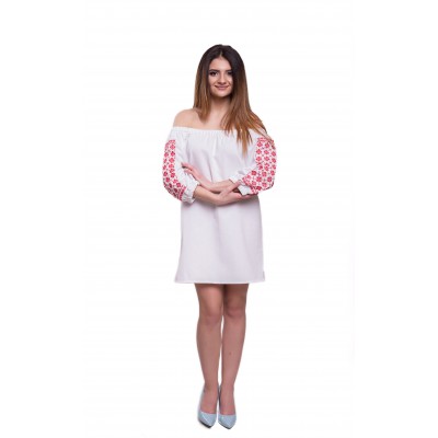 Embroidered Dress "Sweetness in White"